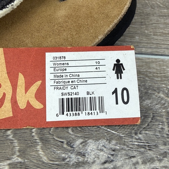 Sanuk Fraidy Cat Women’s Sz 10/EU 41 Black White Tan Slip On Flip Flop Sandals - Picture 11 of 13